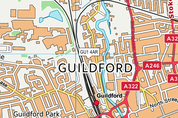 GU1 4AR map - OS VectorMap District (Ordnance Survey)