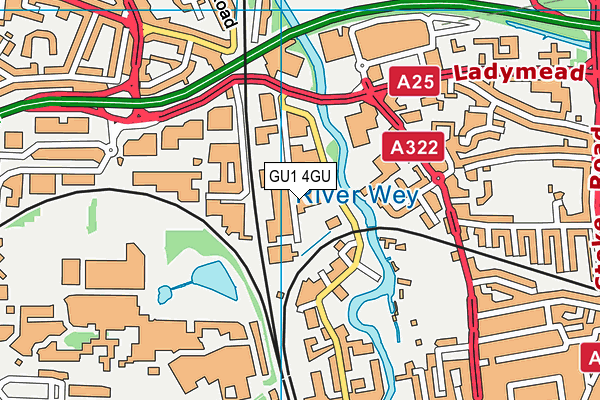 GU1 4GU map - OS VectorMap District (Ordnance Survey)