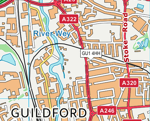 GU1 4HH map - OS VectorMap District (Ordnance Survey)