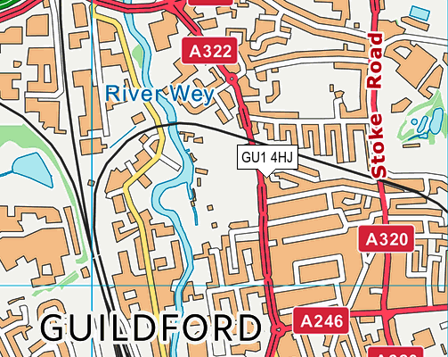 GU1 4HJ map - OS VectorMap District (Ordnance Survey)