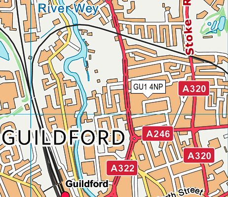 GU1 4NP map - OS VectorMap District (Ordnance Survey)