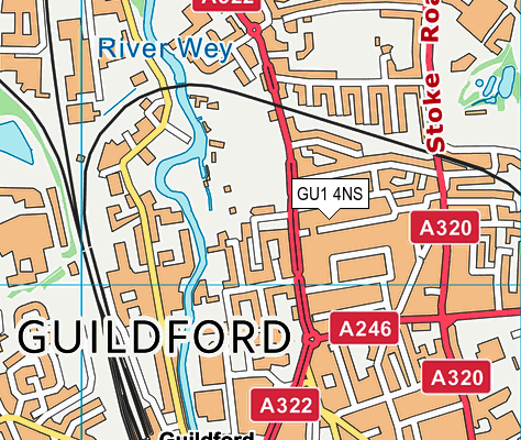 GU1 4NS map - OS VectorMap District (Ordnance Survey)