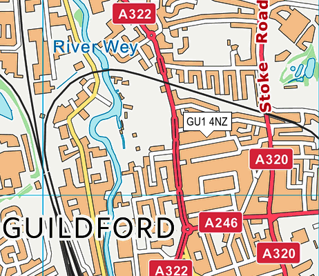 GU1 4NZ map - OS VectorMap District (Ordnance Survey)