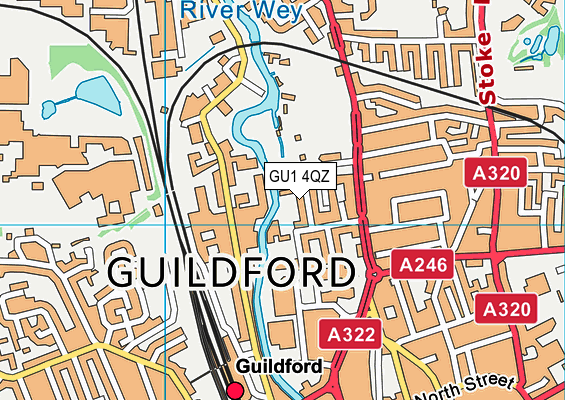 GU1 4QZ map - OS VectorMap District (Ordnance Survey)