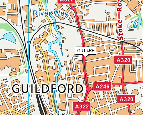 GU1 4RH map - OS VectorMap District (Ordnance Survey)