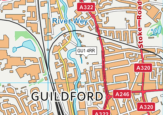 GU1 4RR map - OS VectorMap District (Ordnance Survey)