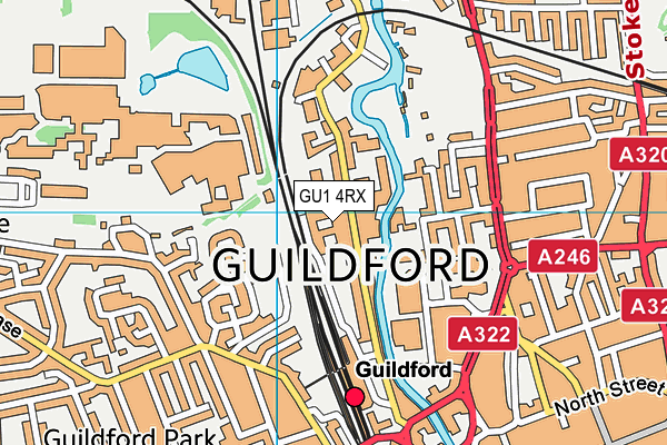 GU1 4RX map - OS VectorMap District (Ordnance Survey)