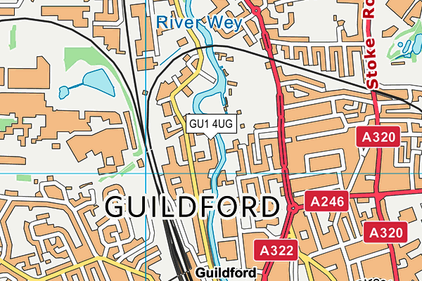 GU1 4UG map - OS VectorMap District (Ordnance Survey)