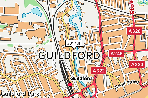 GU1 4UH map - OS VectorMap District (Ordnance Survey)