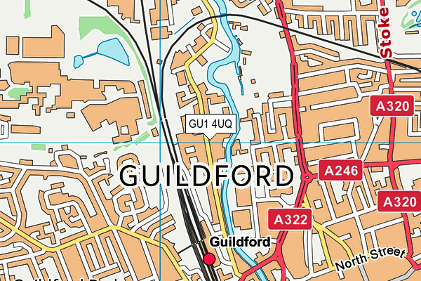 GU1 4UQ map - OS VectorMap District (Ordnance Survey)