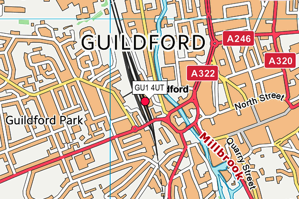 GU1 4UT map - OS VectorMap District (Ordnance Survey)