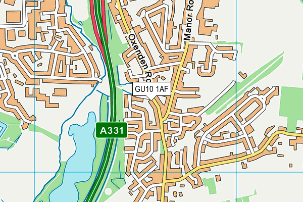 GU10 1AF map - OS VectorMap District (Ordnance Survey)