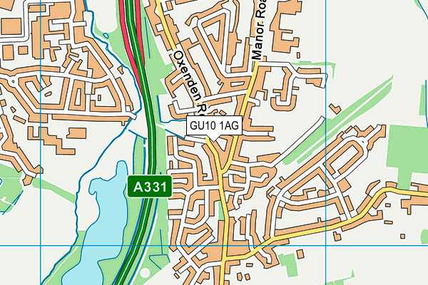 GU10 1AG map - OS VectorMap District (Ordnance Survey)