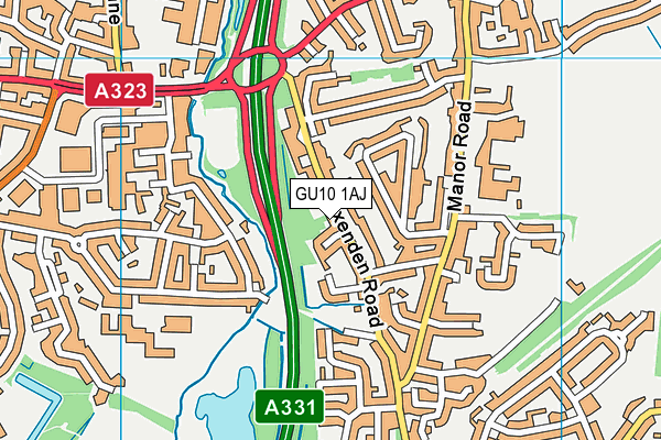 GU10 1AJ map - OS VectorMap District (Ordnance Survey)