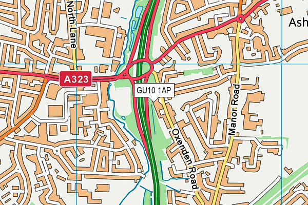 GU10 1AP map - OS VectorMap District (Ordnance Survey)