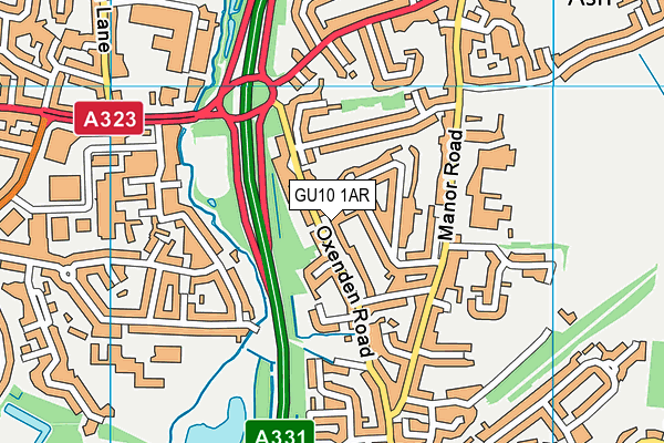 GU10 1AR map - OS VectorMap District (Ordnance Survey)