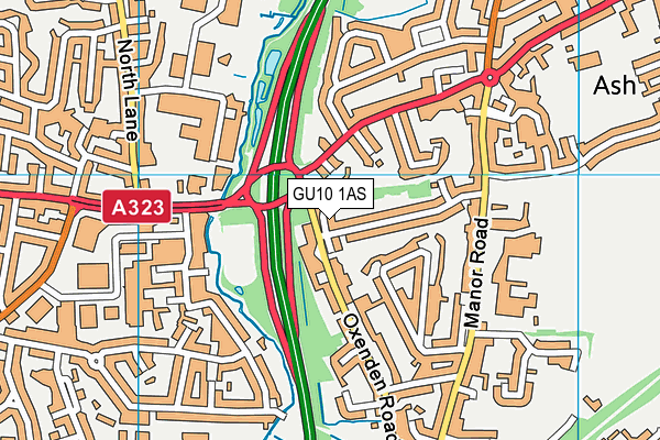 GU10 1AS map - OS VectorMap District (Ordnance Survey)