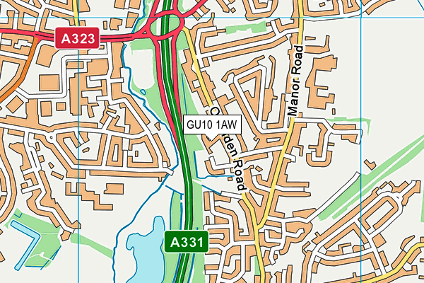 GU10 1AW map - OS VectorMap District (Ordnance Survey)