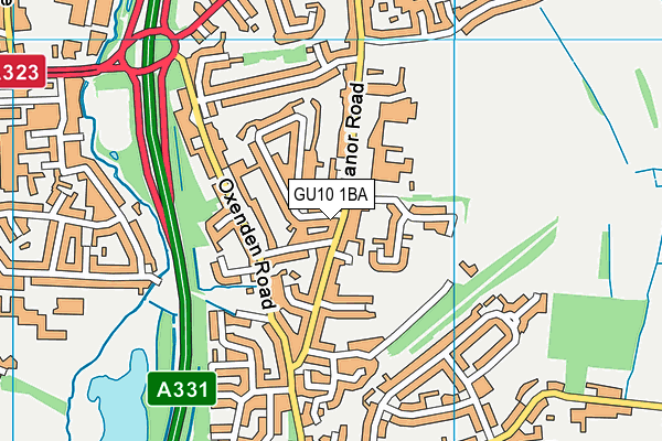 GU10 1BA map - OS VectorMap District (Ordnance Survey)