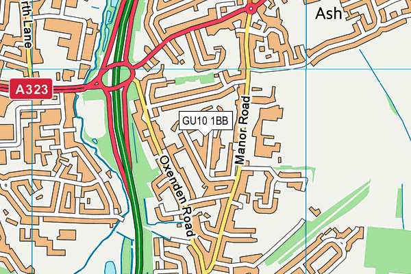 GU10 1BB map - OS VectorMap District (Ordnance Survey)