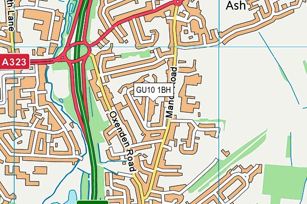 GU10 1BH map - OS VectorMap District (Ordnance Survey)