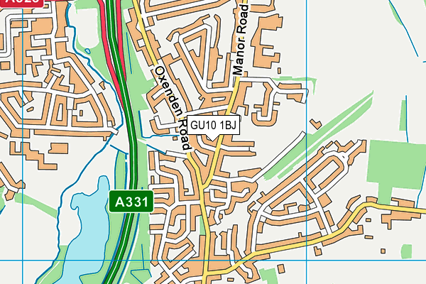 GU10 1BJ map - OS VectorMap District (Ordnance Survey)