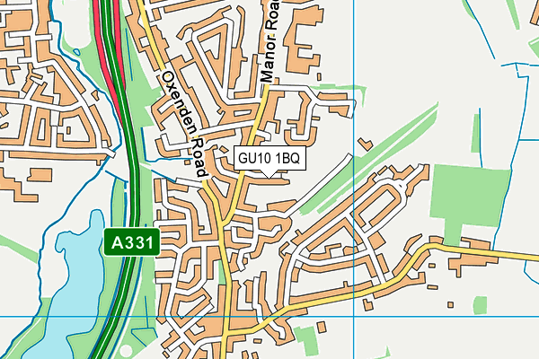 GU10 1BQ map - OS VectorMap District (Ordnance Survey)