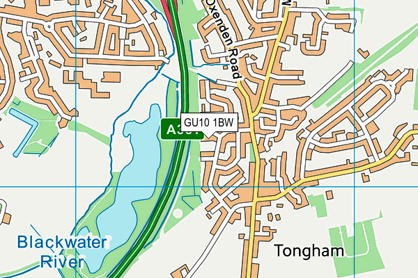 GU10 1BW map - OS VectorMap District (Ordnance Survey)