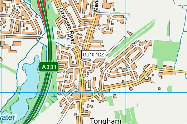 GU10 1DZ map - OS VectorMap District (Ordnance Survey)