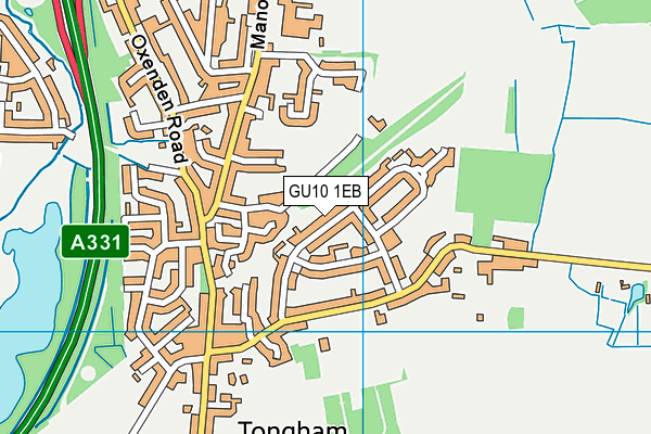 GU10 1EB map - OS VectorMap District (Ordnance Survey)