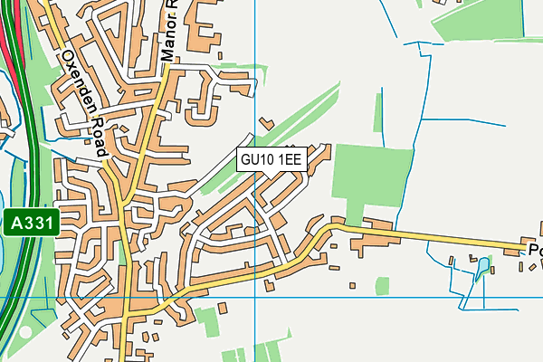 GU10 1EE map - OS VectorMap District (Ordnance Survey)