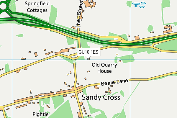 GU10 1ES map - OS VectorMap District (Ordnance Survey)