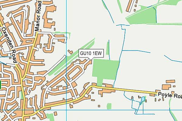 GU10 1EW map - OS VectorMap District (Ordnance Survey)