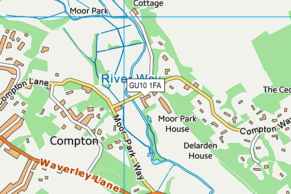 GU10 1FA map - OS VectorMap District (Ordnance Survey)