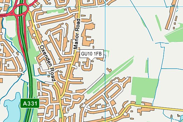 GU10 1FB map - OS VectorMap District (Ordnance Survey)