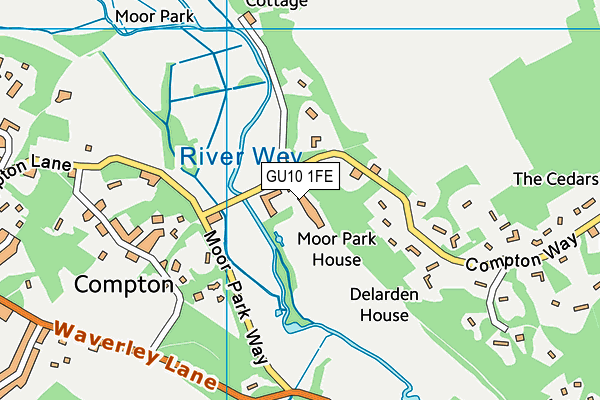 GU10 1FE map - OS VectorMap District (Ordnance Survey)