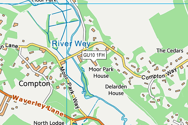 GU10 1FH map - OS VectorMap District (Ordnance Survey)