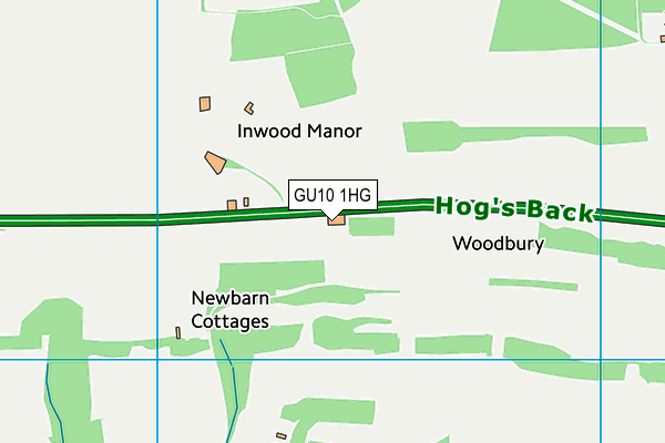 GU10 1HG map - OS VectorMap District (Ordnance Survey)
