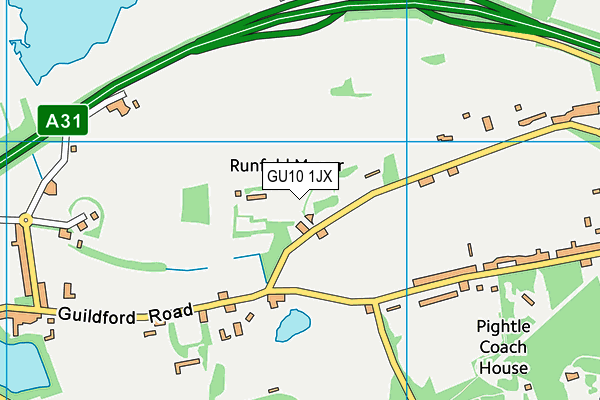 GU10 1JX map - OS VectorMap District (Ordnance Survey)