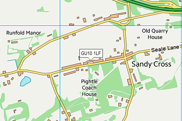 GU10 1LF map - OS VectorMap District (Ordnance Survey)