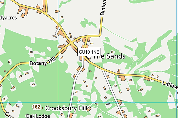 Sands Recreation Ground map (GU10 1NE) - OS VectorMap District (Ordnance Survey)