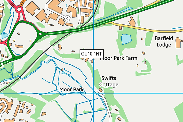 GU10 1NT map - OS VectorMap District (Ordnance Survey)