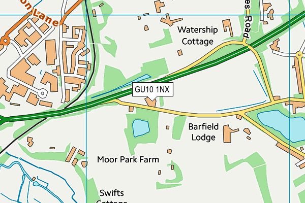 GU10 1NX map - OS VectorMap District (Ordnance Survey)