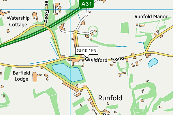 GU10 1PN map - OS VectorMap District (Ordnance Survey)