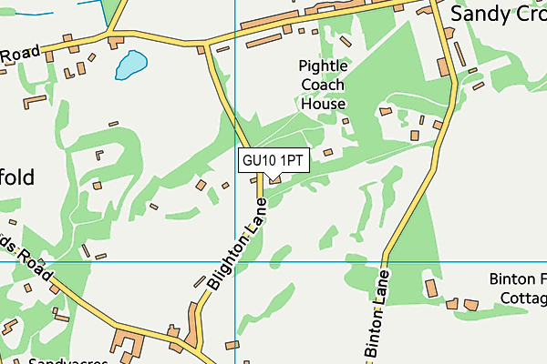 GU10 1PT map - OS VectorMap District (Ordnance Survey)