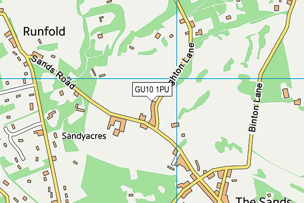 GU10 1PU map - OS VectorMap District (Ordnance Survey)