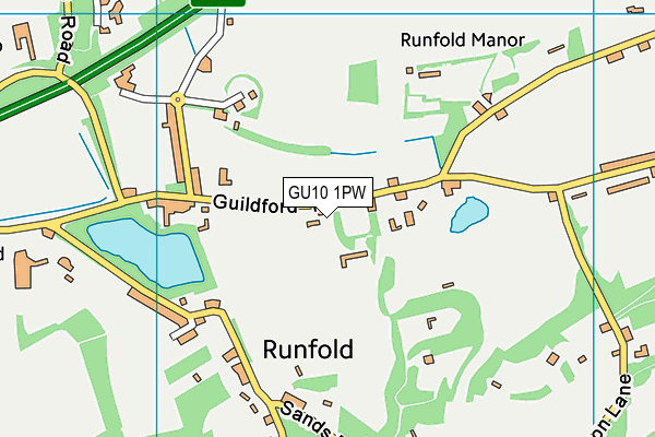 GU10 1PW map - OS VectorMap District (Ordnance Survey)