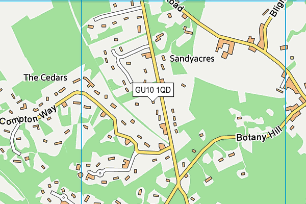 GU10 1QD map - OS VectorMap District (Ordnance Survey)