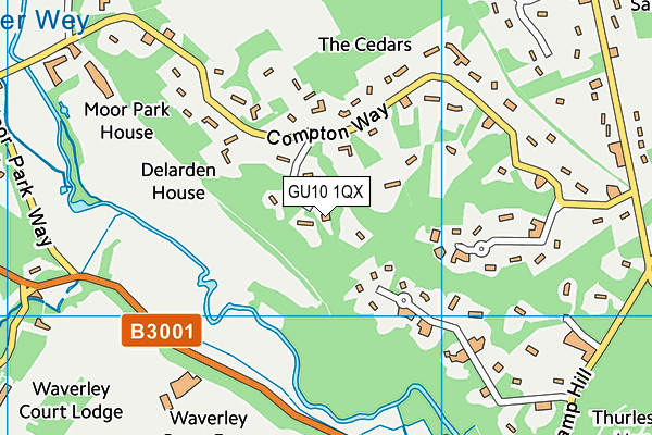 GU10 1QX map - OS VectorMap District (Ordnance Survey)