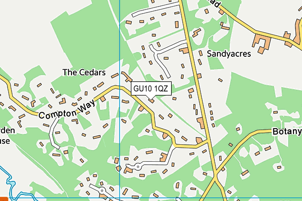 GU10 1QZ map - OS VectorMap District (Ordnance Survey)